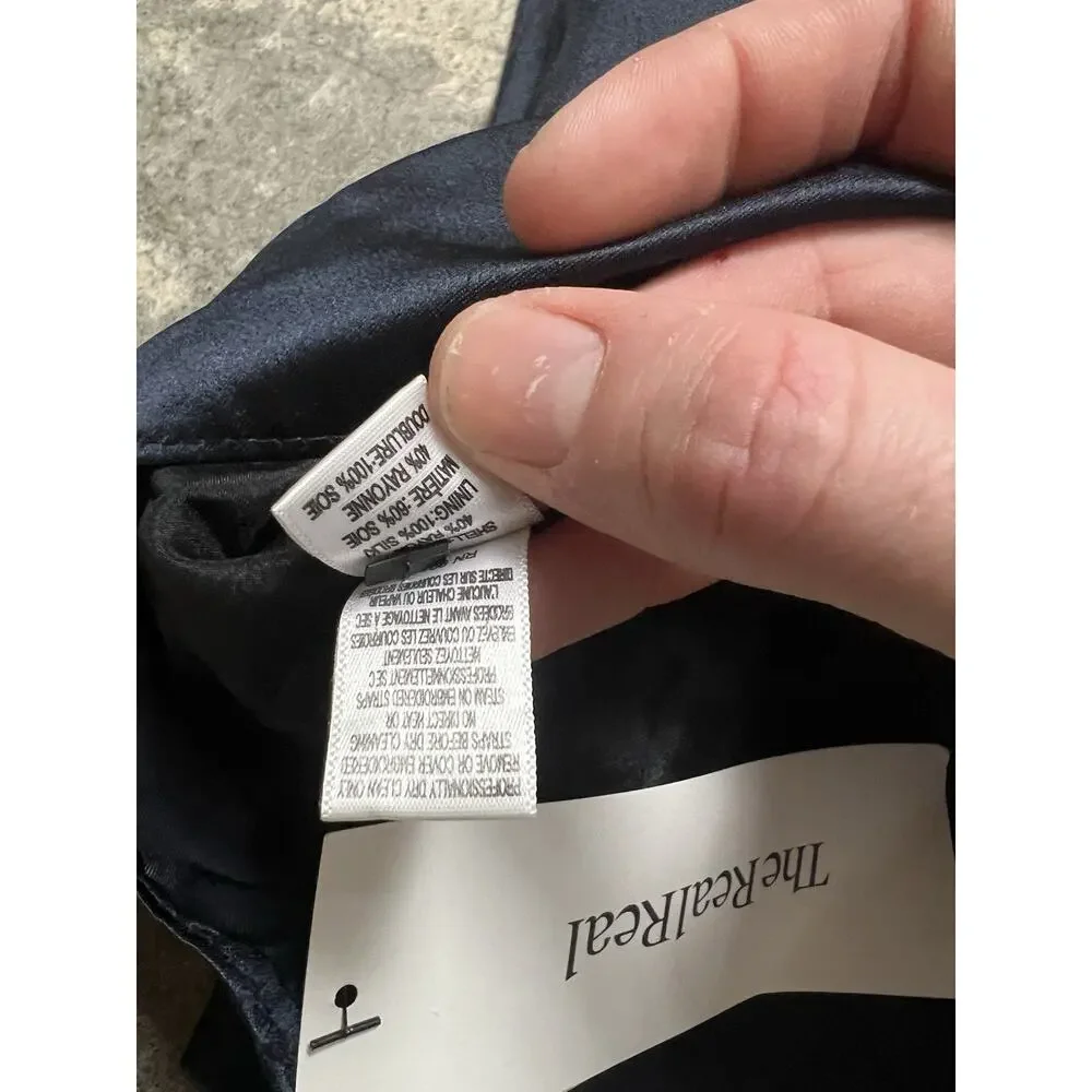 Vera Wang Blue‎ Silk Knee-Length Cocktail Dress Size 6